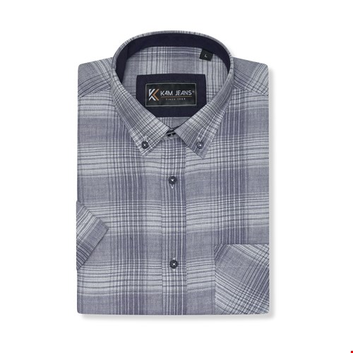 Kam S/S Textured Check Shirt